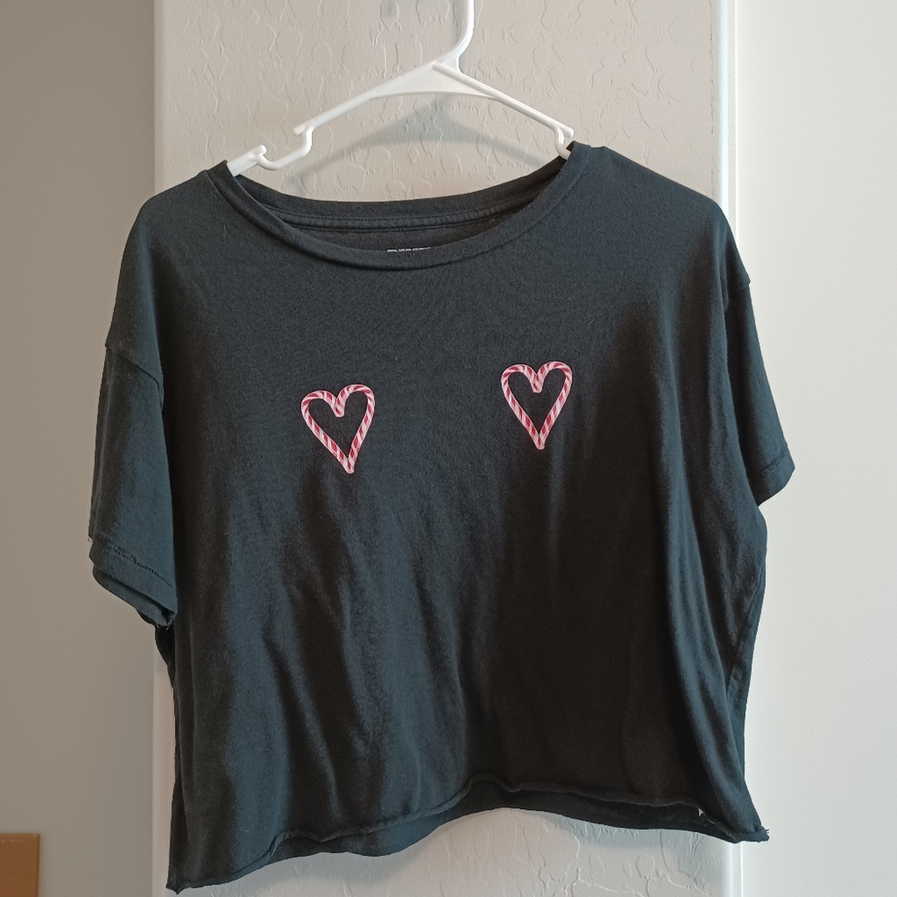 VS PINK Candy Cane Crop Top